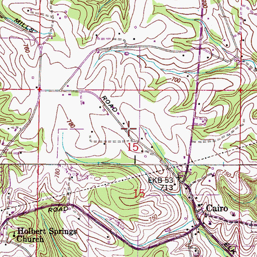 Topographic Map of Cairo School (historical), AL