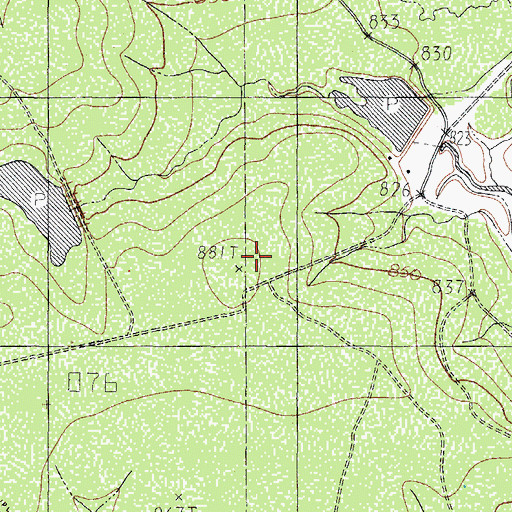Topographic Map of Winn Exploration Co. Inc Airport (historical), TX