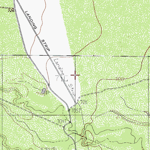 Topographic Map of Comanche Ranch Airport, TX