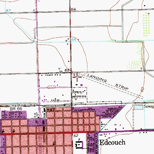 Topographic Map of Cannon Aviation Airport (historical), TX