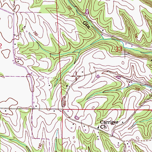 Topographic Map of Carrigar School (historical), AL