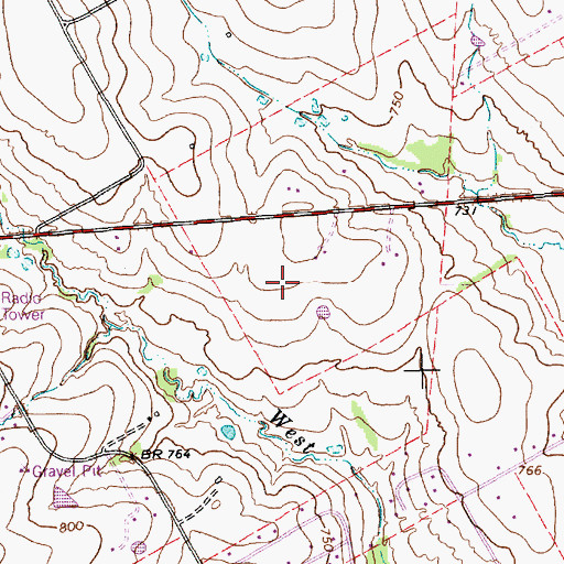 Topographic Map of Liberty Hill International Airport, TX
