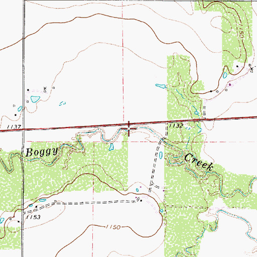 Topographic Map of Bob D Bailes Airport (historical), TX