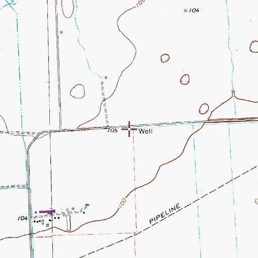Topographic Map of Norris Raun Ranch Airport, TX