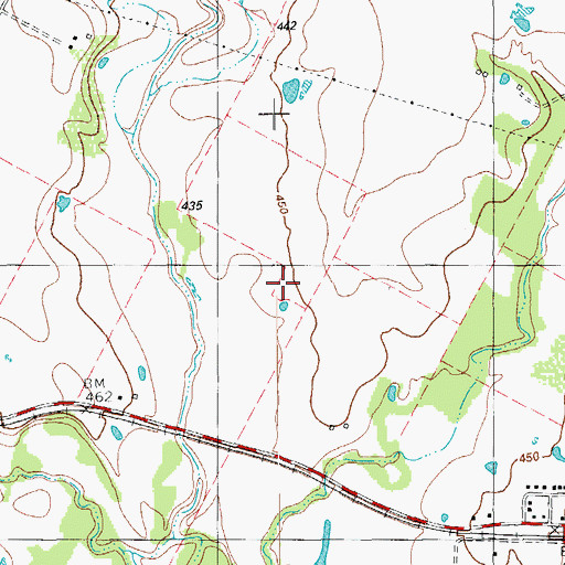 Topographic Map of Baker's Place Airport, TX