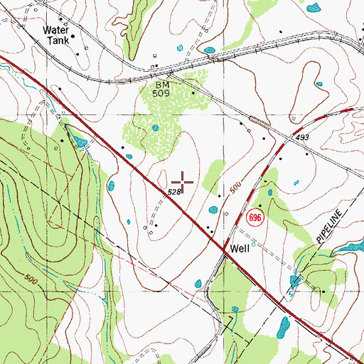 Topographic Map of Hawken Air One Airport, TX