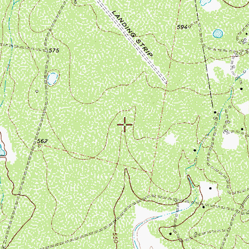 Topographic Map of Zachry Ranch Airport (historical), TX