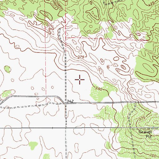 Topographic Map of Superior Airport (historical), TX