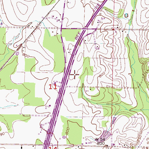 Topographic Map of Cluxton School (historical), AL