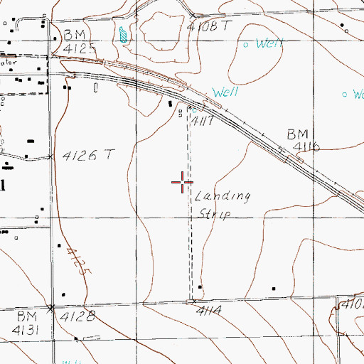 Topographic Map of Farwell Spraying Service, Inc Airport (historical), TX