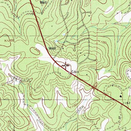 Topographic Map of Rancho Del Lago Heliport, TX