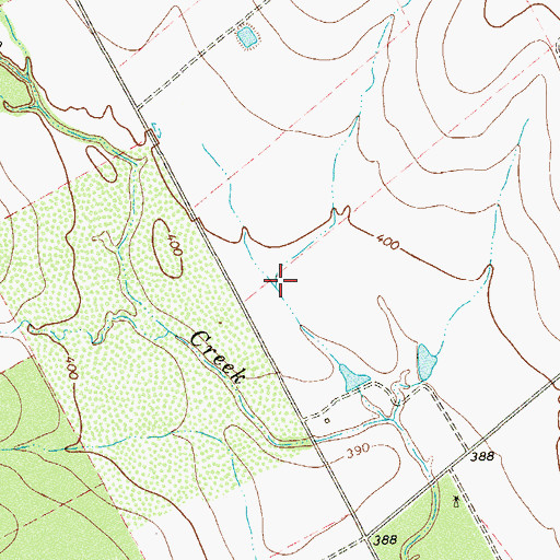 Topographic Map of Boening Brothers Airport, TX