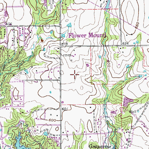 Topographic Map of Culwell Ranch Airport (historical), TX