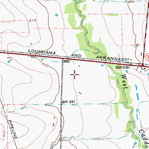 Topographic Map of Flying M Airport, TX