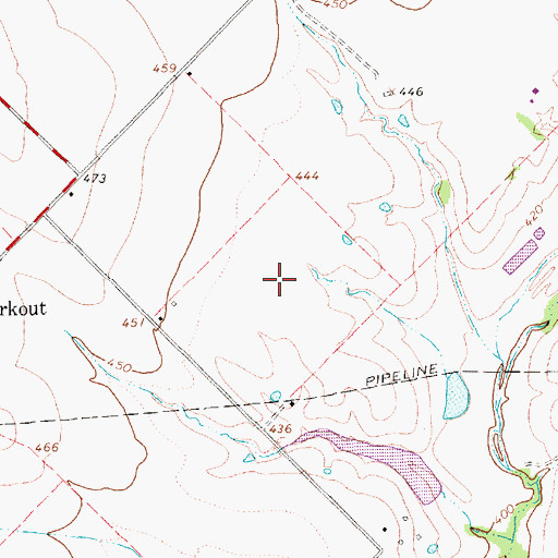 Topographic Map of Sunset Airport, TX