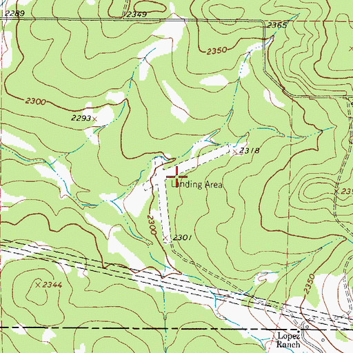 Topographic Map of Lopez Ranch Airport (historical), TX
