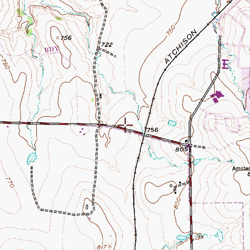 Topographic Map of Harris Methodist Southwest Helistop, TX