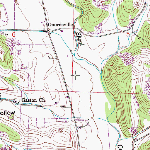 Topographic Map of Gilbertsboro School (historical), AL