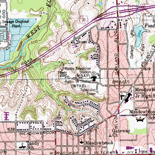 Topographic Map of Action 5 Heliport, TX