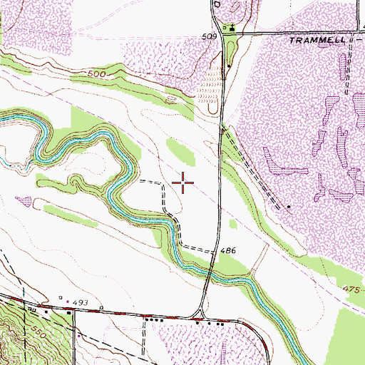 Topographic Map of Fuller Airport, TX