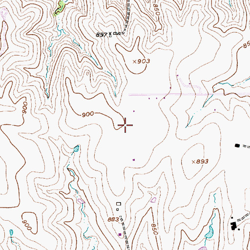 Topographic Map of Markum Ranch Airport (historical), TX