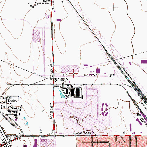 Topographic Map of Southwest Regional Headquarters Heliport, TX