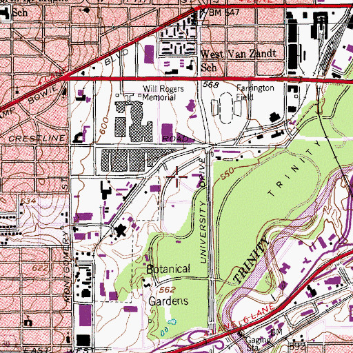 Topographic Map of Health Department Heliport, TX