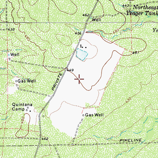 Topographic Map of Kenley Ranch Airport (historical), TX