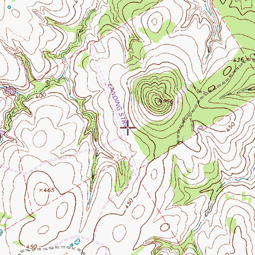 Topographic Map of Rockin 7 Ranch Airport (historical), TX