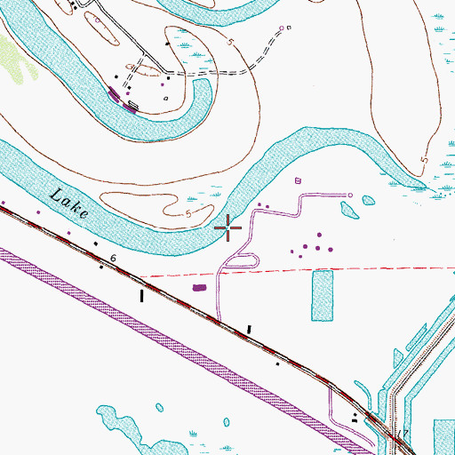 Topographic Map of Buccaneer Shore Facility Heliport, TX