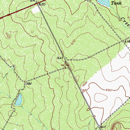 Topographic Map of Duval County Ranch Company Airport, TX
