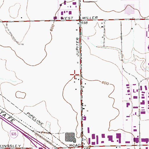 Topographic Map of Garland/Dallas-Fort Worth Heloplex, TX