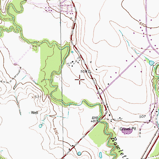 Topographic Map of Ganze Ranch Airstrip, TX