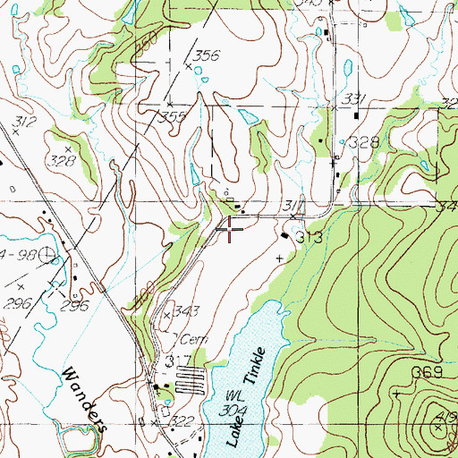 Topographic Map of R D Williams Airport (historical), TX