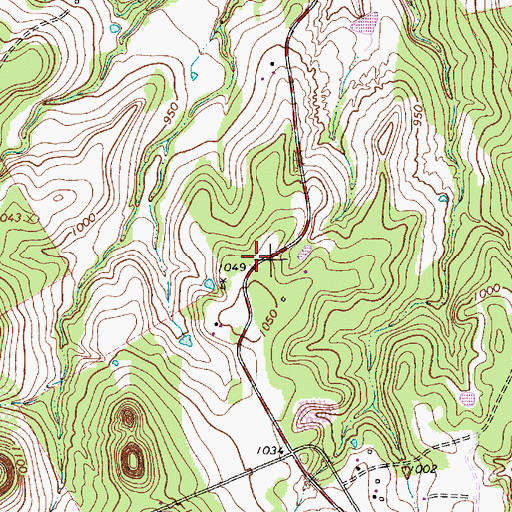 Topographic Map of Wright Ranch Airport, TX