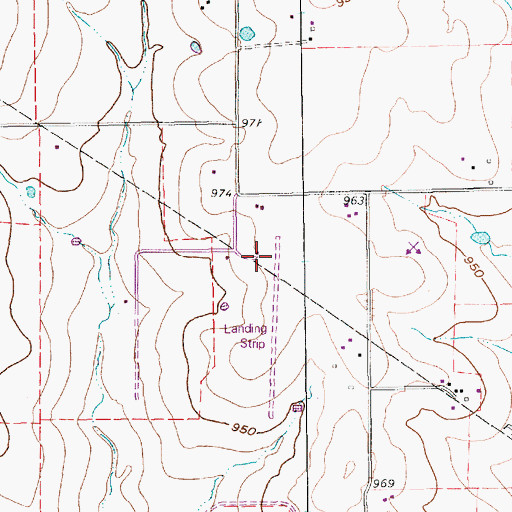 Topographic Map of Hawkins Private Airport, TX