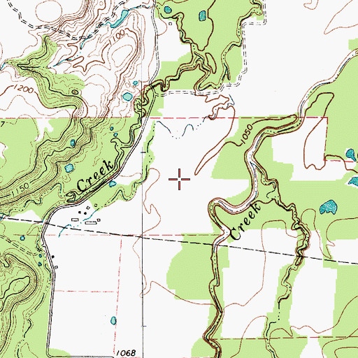 Topographic Map of Dearing Ranch Airport (historical), TX