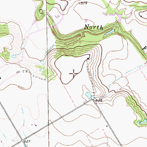 Topographic Map of Lazy R Stock Farm Airport (historical), TX