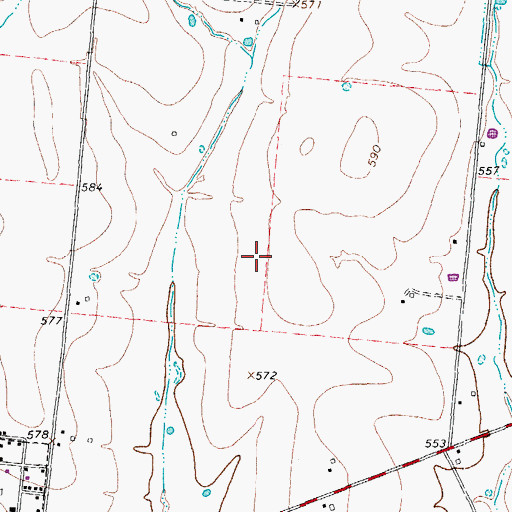 Topographic Map of Vitek Field Airport (historical), TX