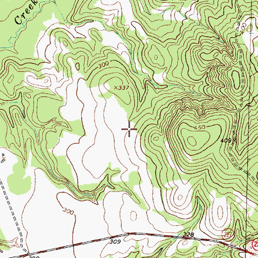 Topographic Map of W C Ranch Airport, TX
