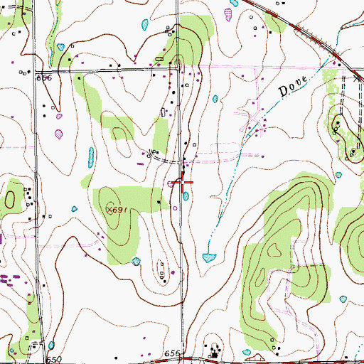 Topographic Map of Lazy K Acres Airport (historical), TX