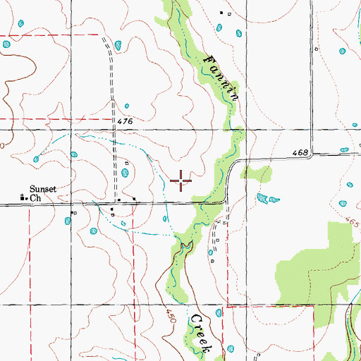 Topographic Map of Skinner Airport, TX