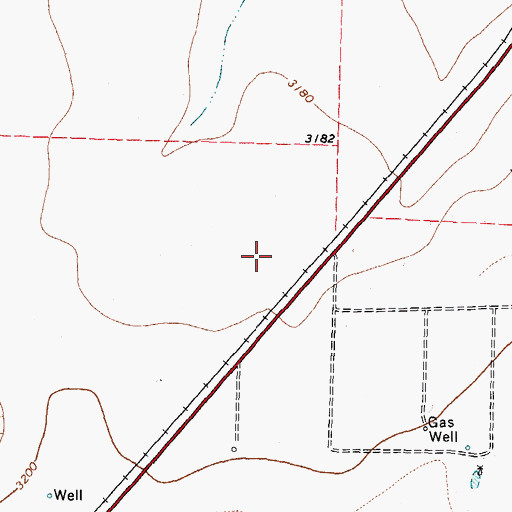Topographic Map of Gruver Municipal Airport, TX