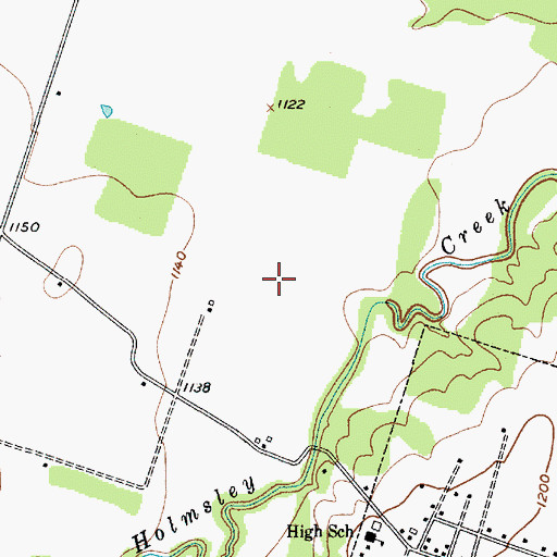 Topographic Map of Yoakum Airport (historical), TX