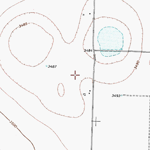 Topographic Map of Smith Farms Airport, TX