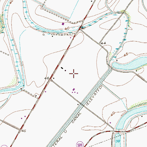 Topographic Map of Farmers Co-op Airport (historical), TX