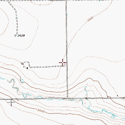 Topographic Map of Hart Aerial Airport, TX