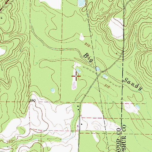 Topographic Map of Hawk Ranch Airport, TX