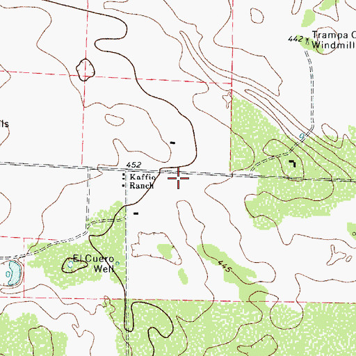 Topographic Map of Puesta Del Sol Airport, TX