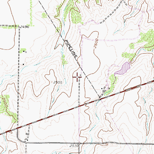 Topographic Map of Hedley Airport (historical), TX